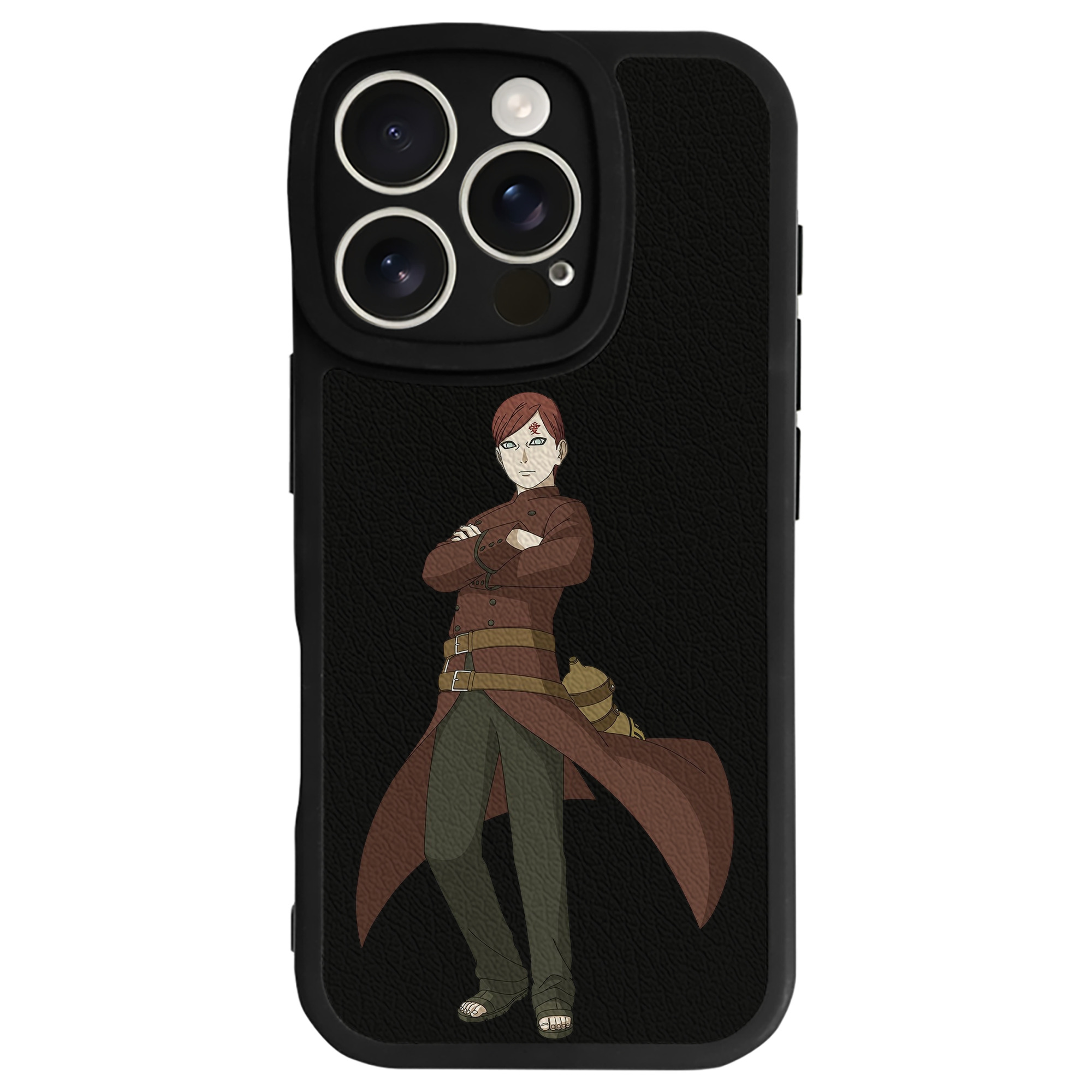 （画像用） NARUTO -ナルト- ガアラ Gaara 【iPhone 16シリーズ対応】シリコンスマホケース（レザー調） 材質：シリコン